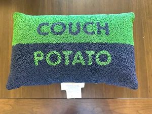 Kate Spade x Target Couch Potato Lumbar Pillow 12x18 New Decorative Throw Beaded - Picture 1 of 6