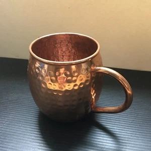 Vintage W&E Moscow Mule Kupfer Becher Tasse gehämmert Textur Alkohol trinken 3,5" hoch - Bild 1 von 5