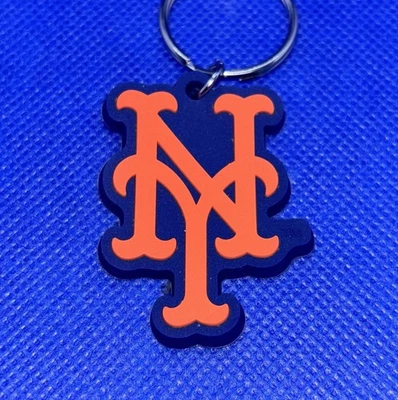New York Mets MLB Soft Keychain Key Chain Souvenir | Blue & Orange - Image 1 of 4
