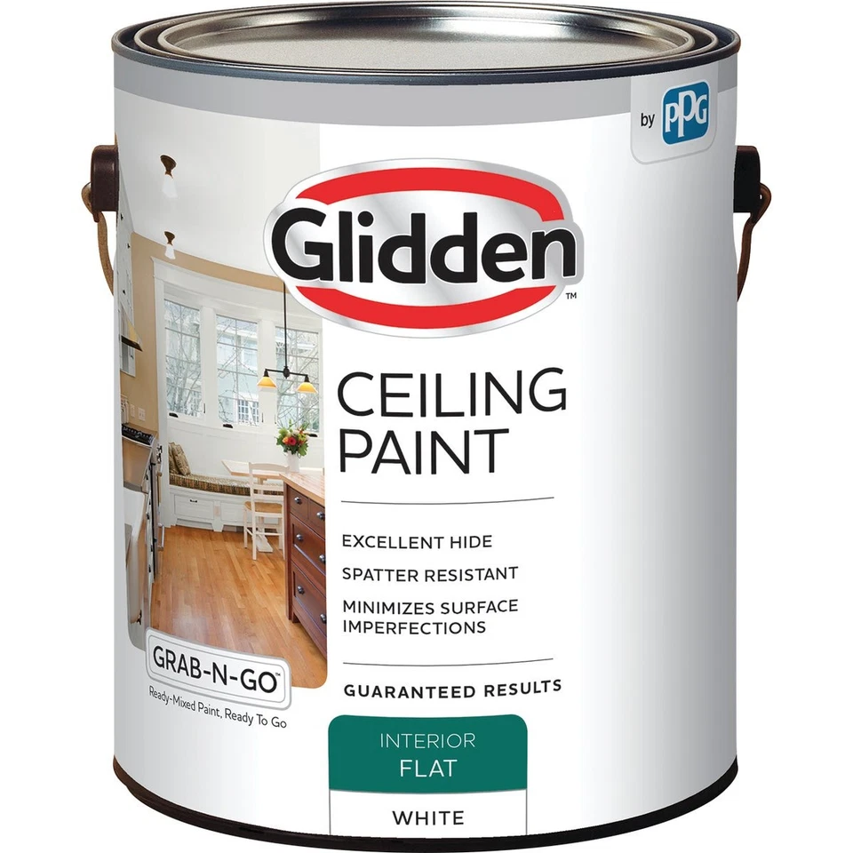 Glidden 1 Gal. Pintura de techo plano interior 2070T/01 pintura de techo deslizante Foto 1 de 1