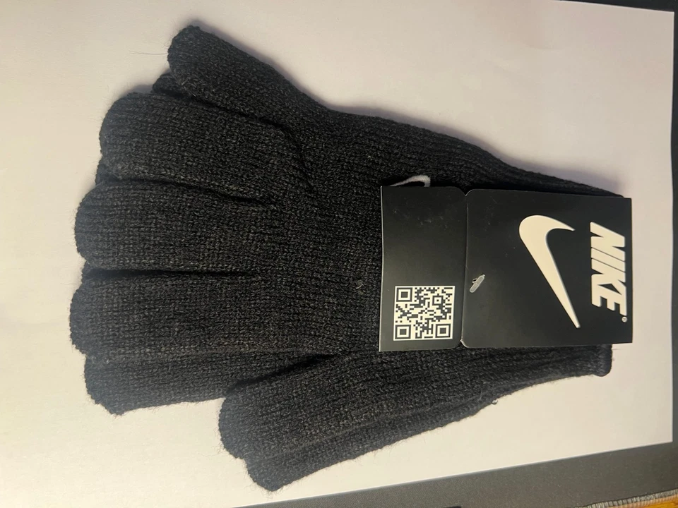 Nike Gloves Swoosh Run Gloves Mens Knitted Black S/M One Size
