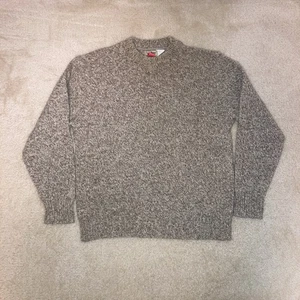 Vintage LL Bean Knit Wool Sweater Men's XX-Large Oatmeal USA 90's EUC XXL - Picture 1 of 5