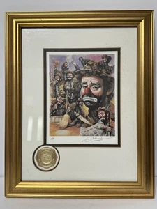 EMMETT KELLY A Tribute to Circus Collection Leighton Jones Signed Framed Print - Picture 1 of 5