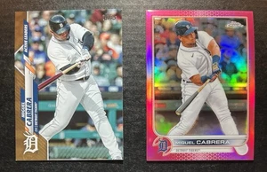 2022 Topps Chrome Miguel Cabrera Pink Refractor /399 Tigers + Gold /2020 - Bild 1 von 2