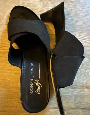 Sandalias de vestir Donald J Pliner para mujer 8M negras deslizables rayano  Foto 1 de 4