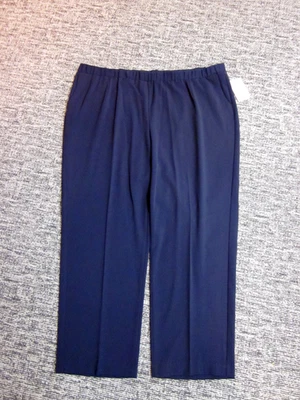 Investments II 拉裤,海军蓝,女式 22W 码短款,全新带标签 — 第 1/4 张图片