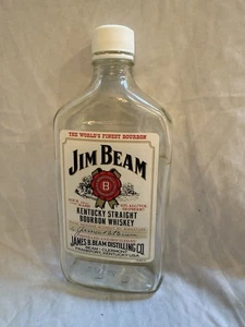 💙Jim Beam Kentucky Straight Bourbon 375 ML Bottiglia vuota con tappo - Foto 1 di 5