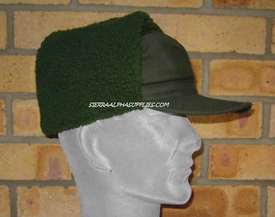 Swedish Army Cappello Freddo Tempo Verde Scuro Pelo Foderato Ecw , Cacciatore - Immagine 1 di 2