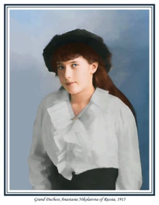 GRAND DUCHESS ANASTASIA OF RUSSIA PRINT.ROMANOV.TSAREVICH ALEXEI.IMPERIAL RUSSIA - Picture 1 of 1