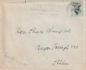 SWEDEN: Private local mail FDC, Stockholm 1945. - Picture 1 of 1
