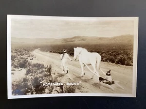 Vintage 1940s Unused RPPC Postcard Real Photo “Homeward Bound” EKC Native B58 - Picture 1 of 2