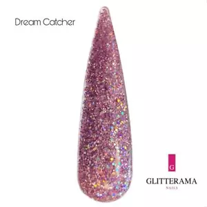 DREAMCATCHER Coloured Acrylic Powder Glitterama Nails pink glitter sparkle shiny - Picture 1 of 1
