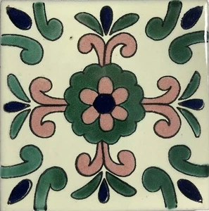 Keramik Talavera Mexikanische Fliese 4x4", 9 Stück A1 Exportqualität! - EX132 - Bild 1 von 2