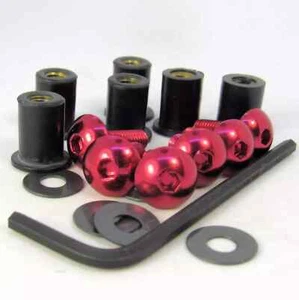 Yamaha FZ1 Fazer 2006-2015 Red Aluminium 6 Bolt Screen Kit - Picture 1 of 3