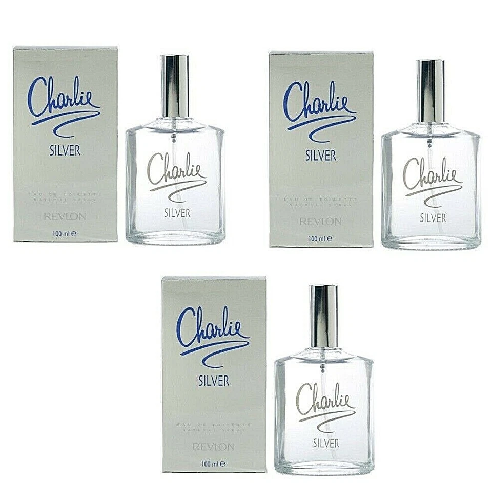 CHARLIE SILVER REVLON EdT  3 x 100ml EAU DE TOILETTE VAPO  - Bild 1 von 1
