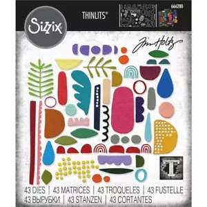 Sizzix Tim Holtz Thinlits Die Set ELEMENTI ASTRATTI 43 matrici 666280 - Foto 1 di 4