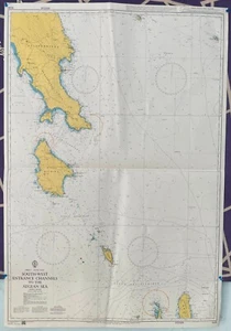 Admiralty 1030 GREECE SOUTH-WEST ENTRANCE CHANNELS TO THE AEGEAN SEA CHARTS MAP - Picture 1 of 8