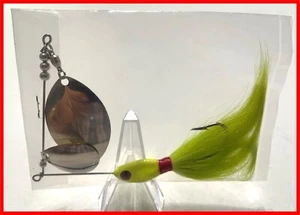 Cebo giratorio 1 1/4 oz Chartreus Bucktail - Doble hoja #6 Oklahoma - #4 Colorado - Imagen 1 de 2
