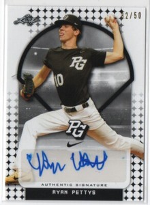 2018 Leaf Perfect Game National Showcase Base Autos Black /50 Ryan Pettys Auto