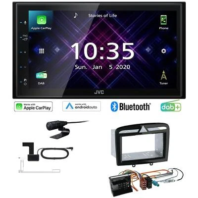 JVC Autoradio Apple CarPlay Android Auto DAB+ für Peugeot 308 Facelift 2009-2014 - Bild 1 von 4