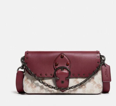 全新带标签 Coach Beat 斜挎包手拿包 带马和马车印花 4760 钱包 — 第 1/4 张图片