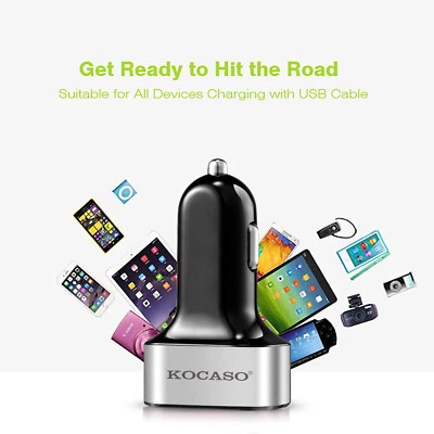 Lote Cargador Rápido Coche Aluminio 2/3 Puerto USB 3.1A/5.5A LED Digital para Teléfonos Foto 1 de 4