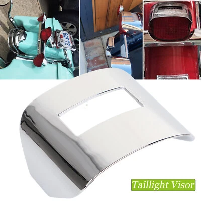 Chrome Tail Light Visor Cover For Harley Sportster Heritage Softail Touring Dyna - Image 1 of 4