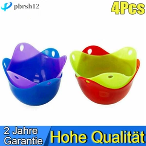 4x Silikon Mikrowellen-Eierpochierer Antihaftbeschichtete Eierschalen Perfekter - Bild 1 von 9