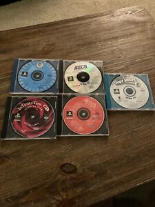 Lot of 5 Playstation Demo Discs-Interactive CD, Hot Shots, Pizza Hut, ASCII, etc