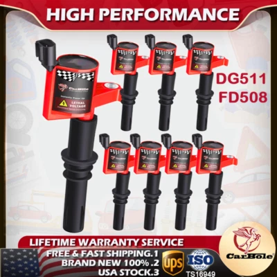 8Pcs Ignition Coil DG511 For Ford Expedition F-150 F-350 4.6/5.4/6.8L 2004-2008 — 第 1/4 张图片