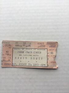 David Bowie Concet Ticket Stub 1983
