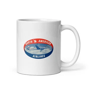 North American Airlines At Your Service white glossy mug airplane - Picture 1 of 3