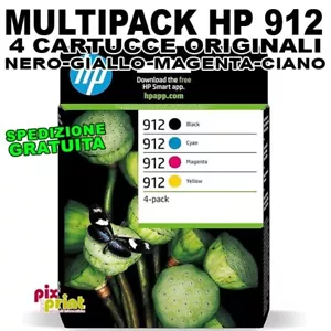 HP 912 ORIGINALE PROMO MULTIPACK 4 CARTUCCE (NERO CIANO GIALLO MAGENTA) - Foto 1 di 1