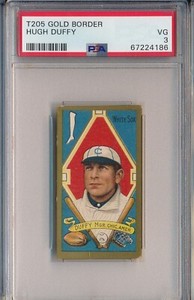 1911 T205 SWEET CAPORAL - HUGH DUFFY - PSA 3 VG (SVSC) - FRESHLY GRADED!