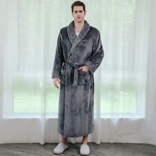Winter Long Thicken Flannel Warm Bath Robe Bathrobe Mens Dressing Gown Male Robe