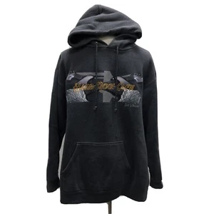 Hard Rock Cafe Las Vegas Gray Embroidered Hooded Sweatshirt Hoodie Pullover - Picture 1 of 8
