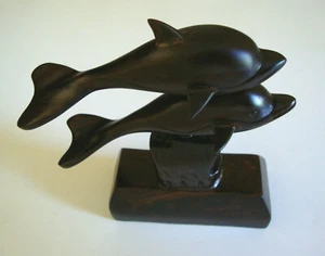 Decoración de escritorio de madera para delfines nadadores - estante de regalo decoración artística de escritorio - Imagen 1 de 3