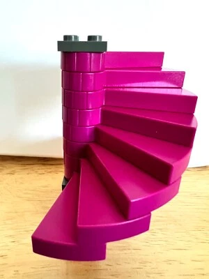 Lego SPIRAL MAGENTA Staircase 8 Steps - Castle - Image 1 of 3