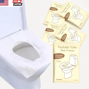 Toilet Seat Covers Disposable Travel Pack 50 Count,Faster Use-Sticker Free,Water - Picture 1 of 7