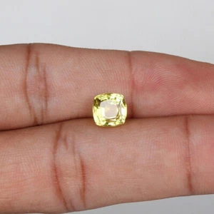Cojín Ceilán (Sri Lanka) zafiro amarillo impecable 5,20 quilates Piedras preciosas sueltas - Imagen 1 de 5