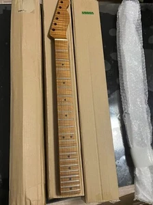 5A 21 Frets Tiger Roasted flame Maple Electric Guitar Neck for Fender Tele Part - Picture 1 of 8