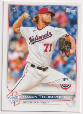 2022 Topps Opening Day #145 Mason Thompson RC Washington Nationals - Image 1 of 2