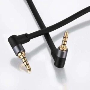 3.5mm TRRS Audio Cable, 4-Pole Male to Male Hi-Fi Stereo AUX Angled Cord 3m - Picture 1 of 7