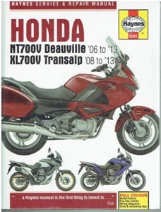 HONDA NTV700V/VA DEAUVILLE XL700V/VA TRANSALP 2006-13 MANUALE RIPARAZIONE *VGC H/BACK* - Foto 1 di 1