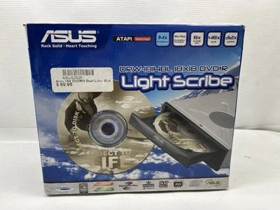 ASUS QuieTrack DRW-1814BL 18x Internal DVD RW Drive w/ Lightscribe NEW - Image 1 of 3