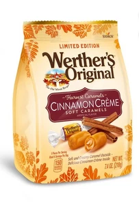 🟢 Nuevo Otoño Werther’s Harvest CREMA CANELA Caramelo Suave Caramelo 7.4oz (1 Bolsa) - Imagen 1 de 2