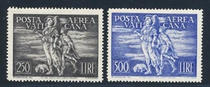 VATICAN 1948 Cpl Superb MNH/** Angels Airmails Set, Sc C16-17, Italy , Raphael - Picture 1 of 2