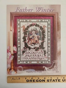 Teresa Wentzler FATHER CHRISTMAS Santa Claus Counted Cross Stitch Pattern #107 - Picture 1 of 4
