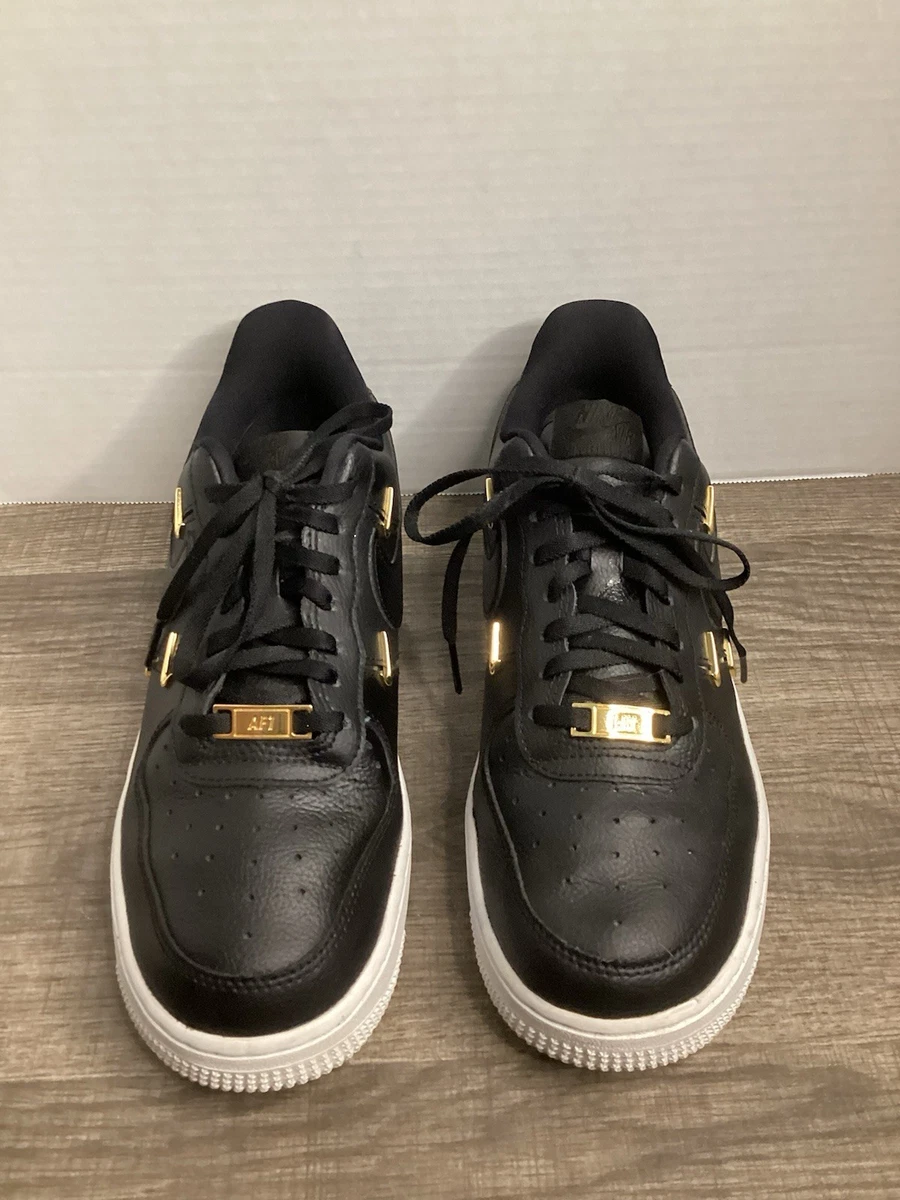 Nike Air Force 1 Black Metallic Gold W for sale | eBay