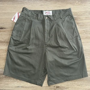 Vintage 90s Chino Mens Size 30 Pleated Short Inseam 8" NWT United Spirit Preppy - Picture 1 of 9